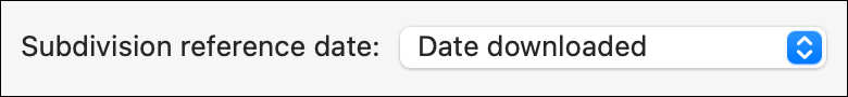 Choose which date to use when subdividing