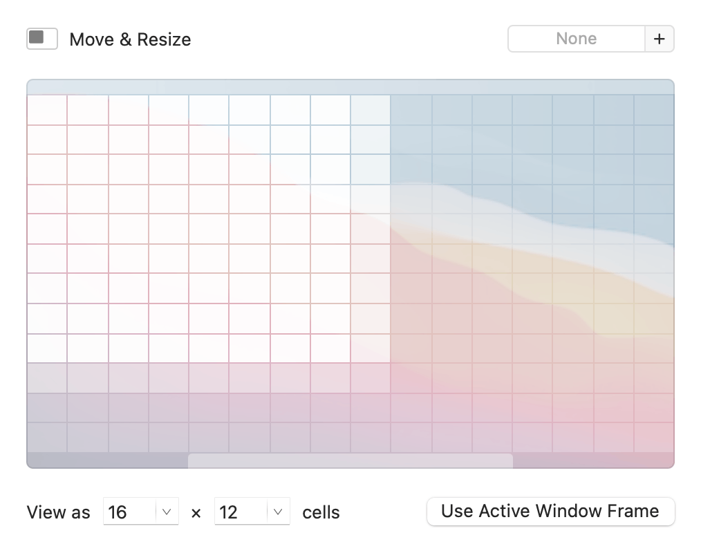 Move & Resize action