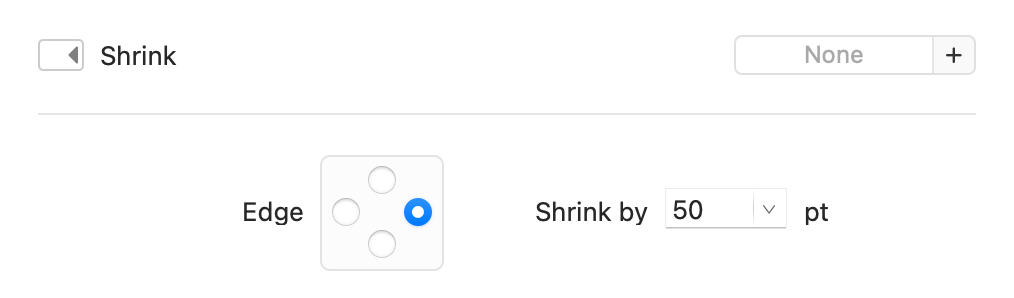 Shrink action