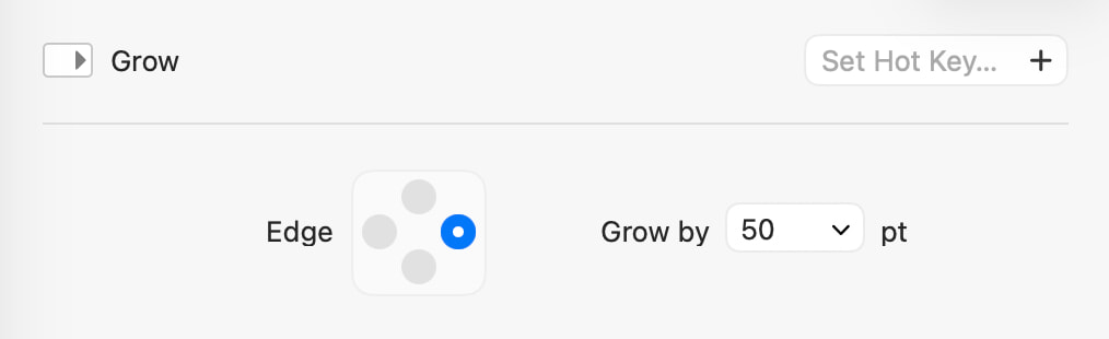 Grow action