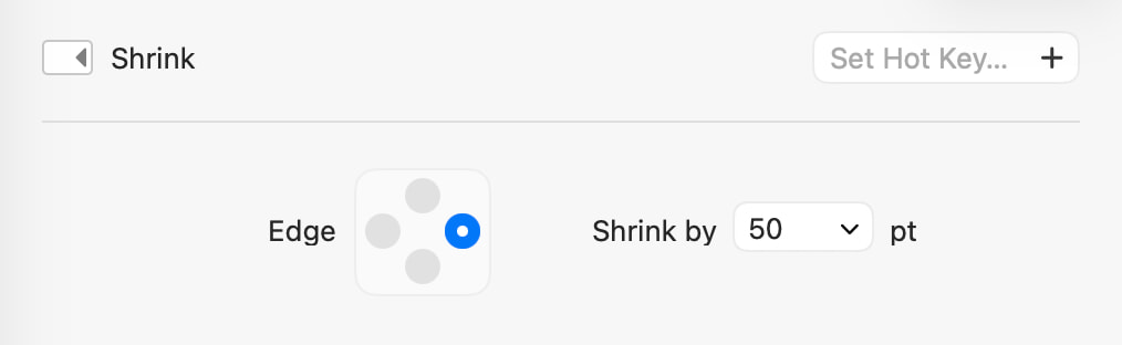 Shrink action