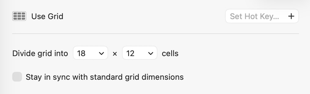 Use Grid action