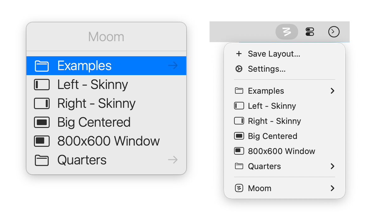 Pop-up menu vs. menu bar menu