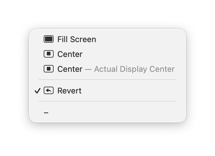 The other keys' options