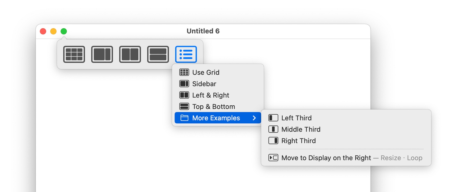 Folders in palette