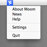 Moom menu bar