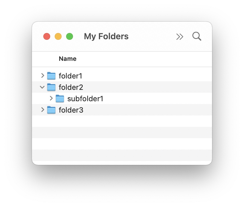 Demo folders for sort example