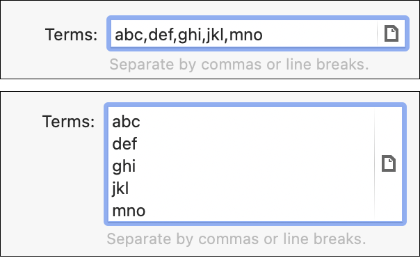 sequence terms