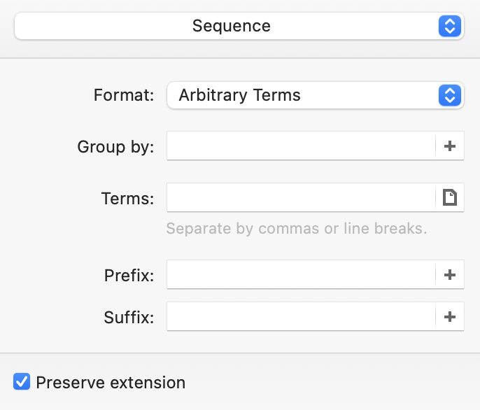 arbitrary sequence