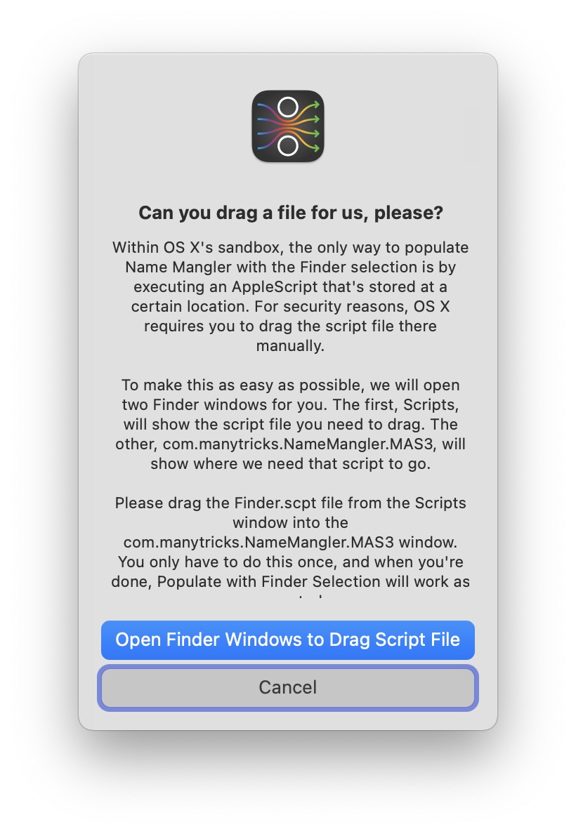 Populate with Finder