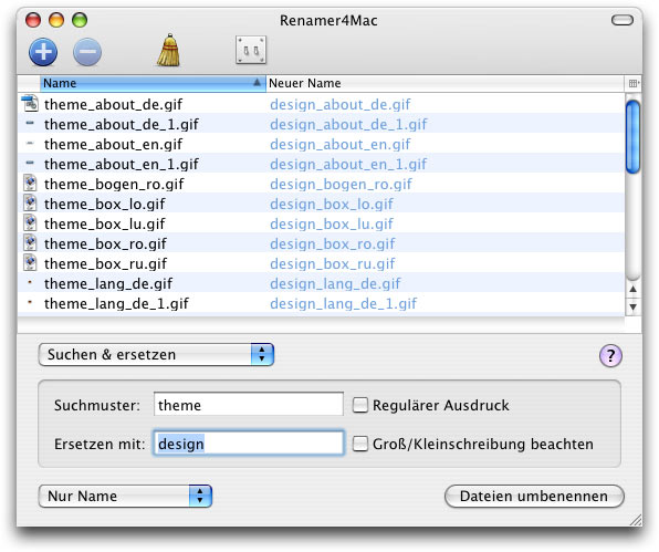 Renamer4Mac in 2006