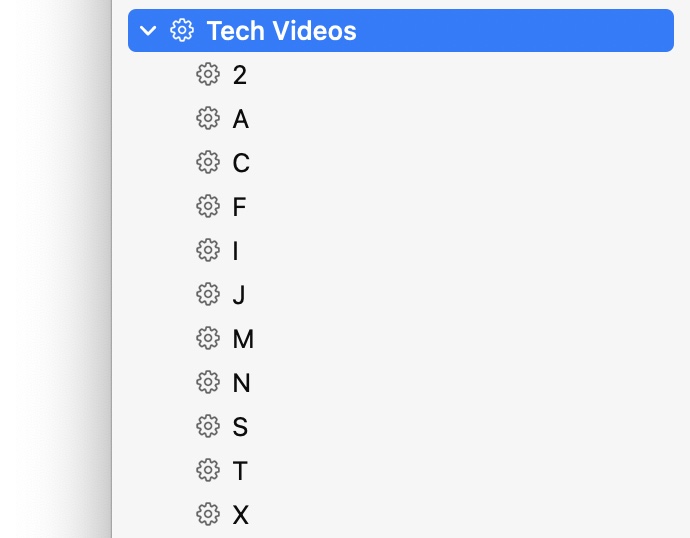 Subdivide by first letter