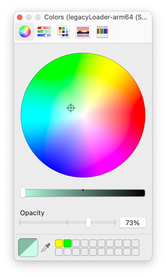 The color picker.