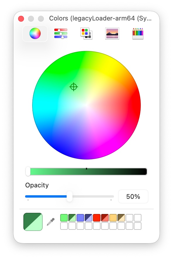 The color picker.